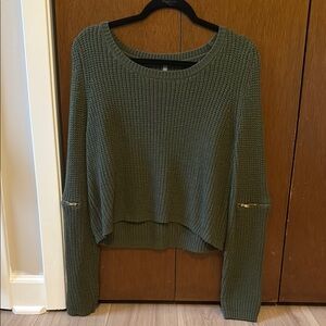 Olive Green Knit Sweater